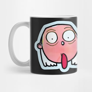 Cool Idiot Girl Sticker Mug